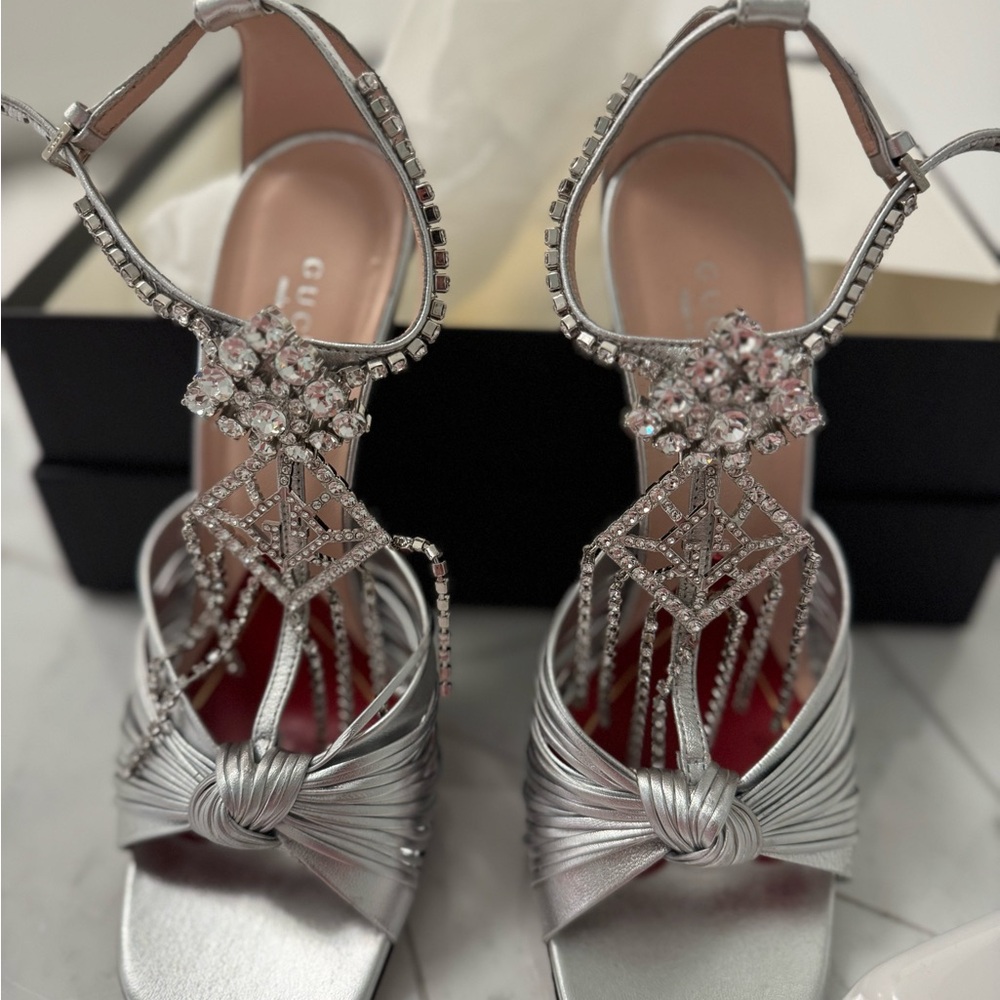 Elegant Silver Women's Sandals